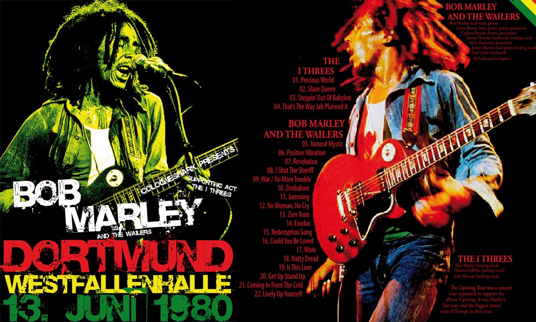 Bob Marley & The Wailers with IThree's LIVE at Dortmund, Germany June 13, 1980 Bob Marley
